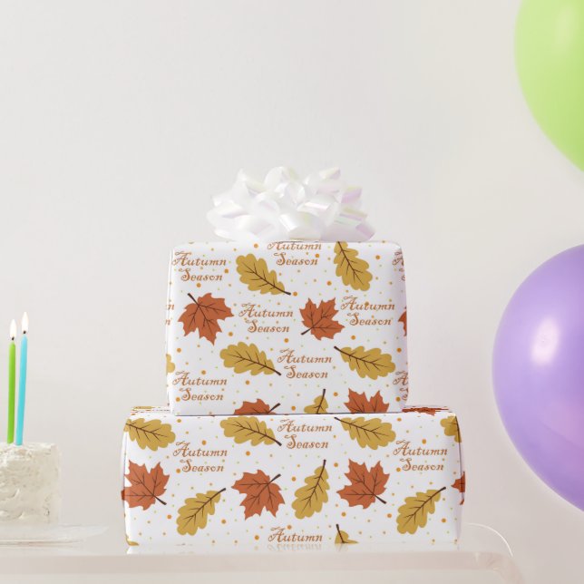 Papel De Regalo Autumn Season  (Regalos de fiesta)