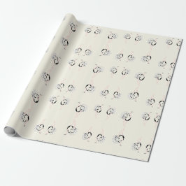 Papel De Regalo ave de avestruz en marrón