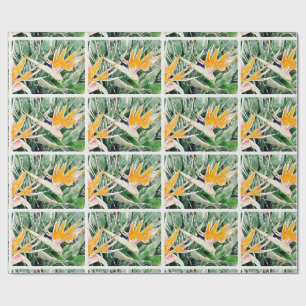 Papel De Regalo Ave del paraíso hawaiana tropical