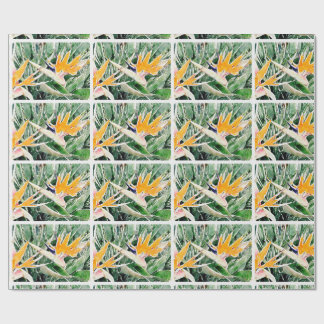 Papel De Regalo Ave del paraíso hawaiana tropical