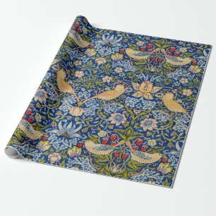 Papel De Regalo Ave ladrón William Morris Strawberry