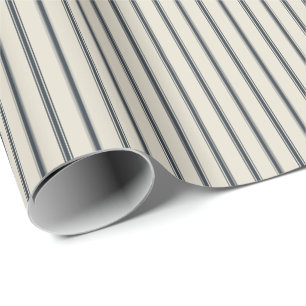 Papel De Regalo Avena Marrón Rustico Rayas Delgadas de Tick