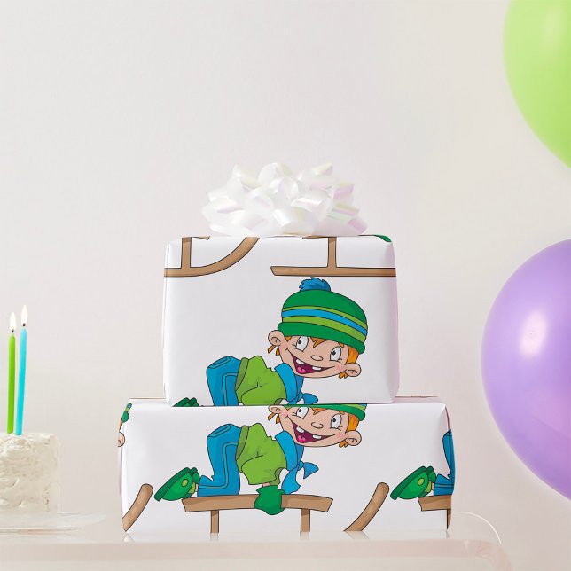 Papel De Regalo Aventura de nieve divertida para chico que duerme  (Subido por el creador)