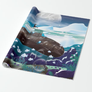 Papel De Regalo Aventura submarina en el Ártico