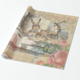 Papel De Regalo Aventuras de Alicia País de las Maravillas Fiesta 