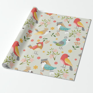Papel De Regalo Aves 