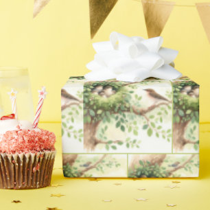 Papel De Regalo Aves Bebés En Nido