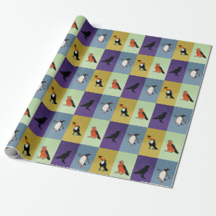 Papel De Regalo Aves coloridas