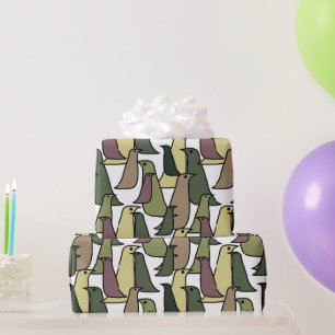 Papel De Regalo Aves de camuflaje