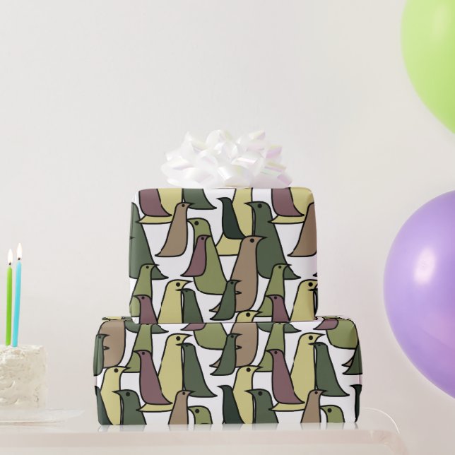 Papel De Regalo Aves de camuflaje (Regalos de fiesta)
