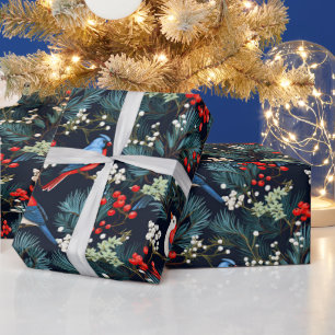 Papel De Regalo Aves de Invierno Cuestas