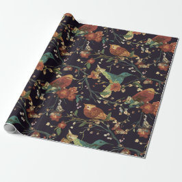 Papel De Regalo Aves de Otoño