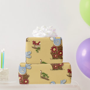 Papel De Regalo Aves de primavera