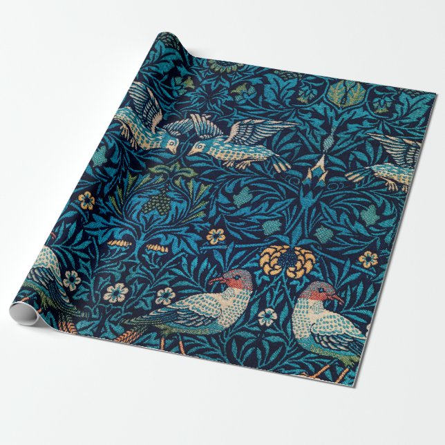 Papel De Regalo Aves de William Morris (Desenrollado)