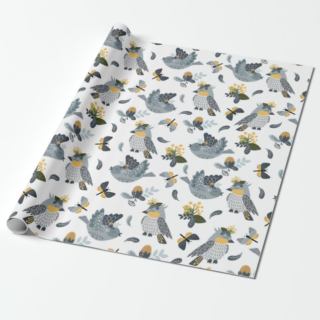 Papel De Regalo Aves del País (Desenrollado)