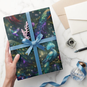 Papel De Regalo Aves Exóticas Fantasy Luxe