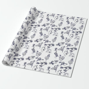 Papel De Regalo Aves fabulosas