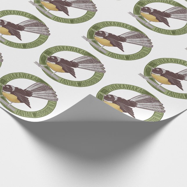 Papel De Regalo Aves nativas neozelandesas de Fantasma Aotearoa NZ (Esquina)