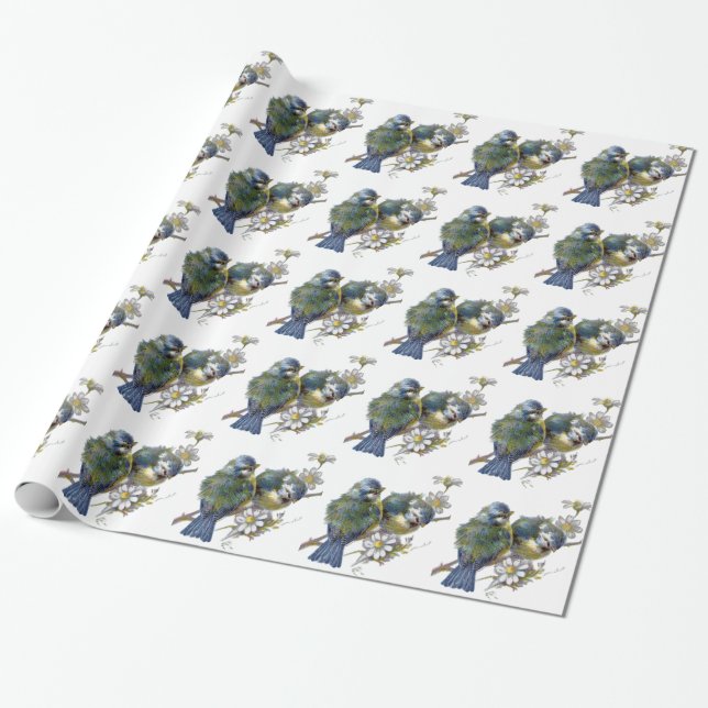 Papel De Regalo Aves vírgenes felices (Desenrollado)