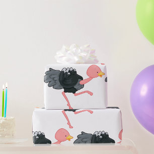 Papel De Regalo Avestruz Corriendo
