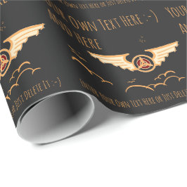 Papel De Regalo Aviación. Piloto, aeronave, plantilla de regalo de