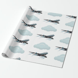 Papel De Regalo Avión. Avión Jumbo.