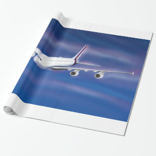 Papel De Regalo Avión comercial de doble decker