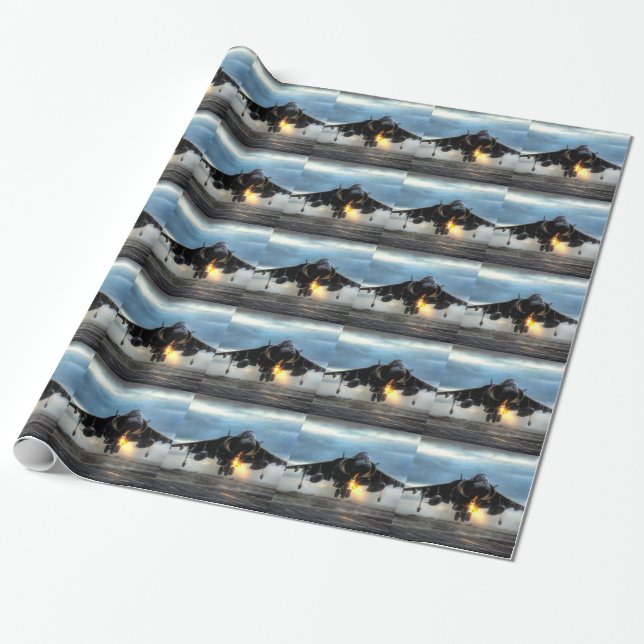 Papel De Regalo Avión de combate del corredor de cross (Desenrollado)