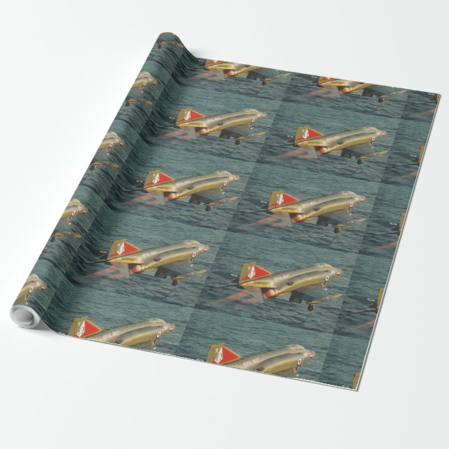 PAPEL DE REGALO AVIÓN DE COMBATE DEL FANTASMA F-4 (Desenrollado)