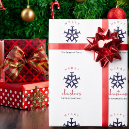 Papel De Regalo Avión de navidades con copo de nieve Foto divertid