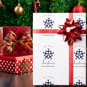 Papel De Regalo Avión de navidades con copo de nieve Foto divertid