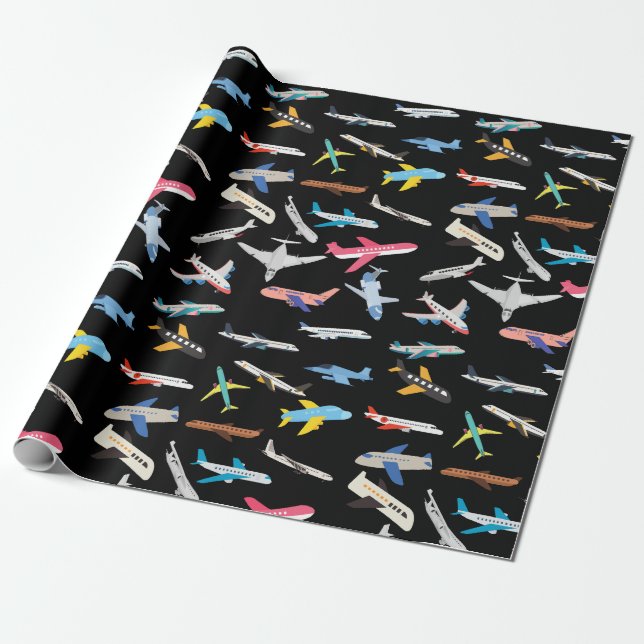 Papel De Regalo Aviones (Desenrollado)