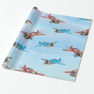 Papel De Regalo Aviones de combate de la Segunda Guerra Mundial
