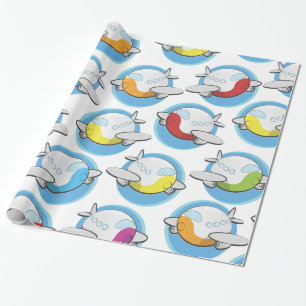 Papel De Regalo Aviones de Juguete