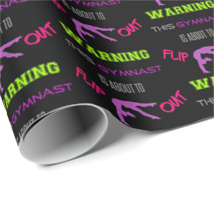 Papel De Regalo Aviso De Que Esta Gimnasta Está A Punto De Volvers