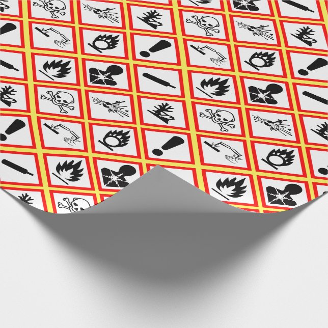 Papel De Regalo Avisos de peligro de Osha (Esquina)