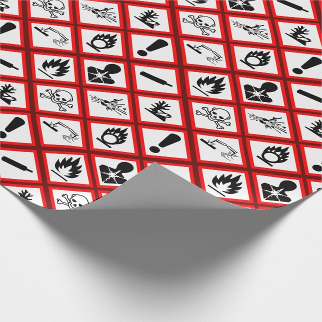 Papel De Regalo Avisos de peligro de Osha (Esquina)