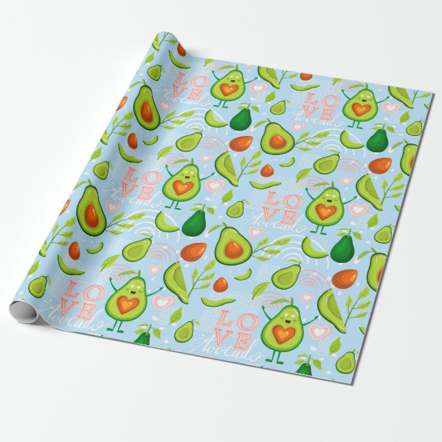 Papel De Regalo Avocado Wrapping Paper (Desenrollado)