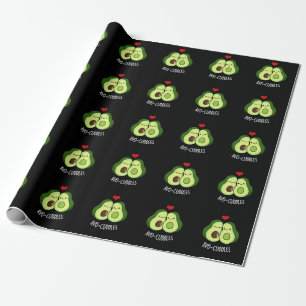 Papel De Regalo Avocudelas Funny Pareja Aguacate Pun Dark BG