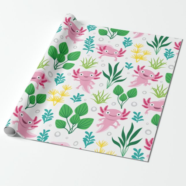 Papel De Regalo Axolotl (Desenrollado)