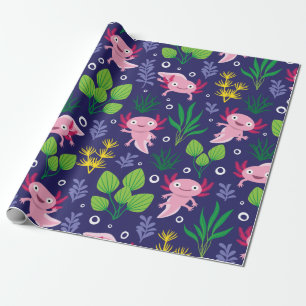 Papel De Regalo Axolotl