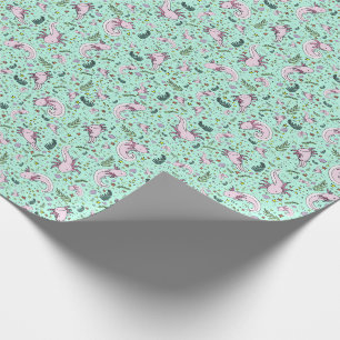 Papel De Regalo Axolotl en verde