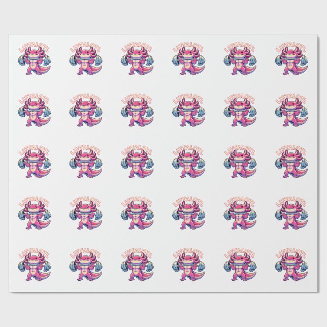 Papel De Regalo  Axolotl LIFTALOTL (Superficie plana)