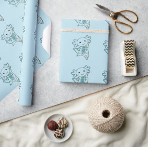 Papel De Regalo Axolotl Merry Christmas Winter Animals Axolotls Wr