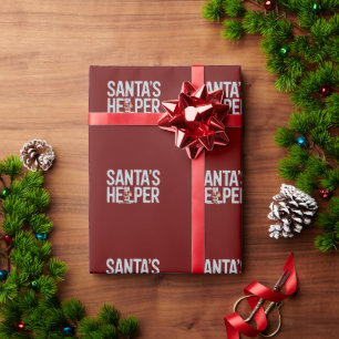 Papel De Regalo Ayudante de Santa Navidad