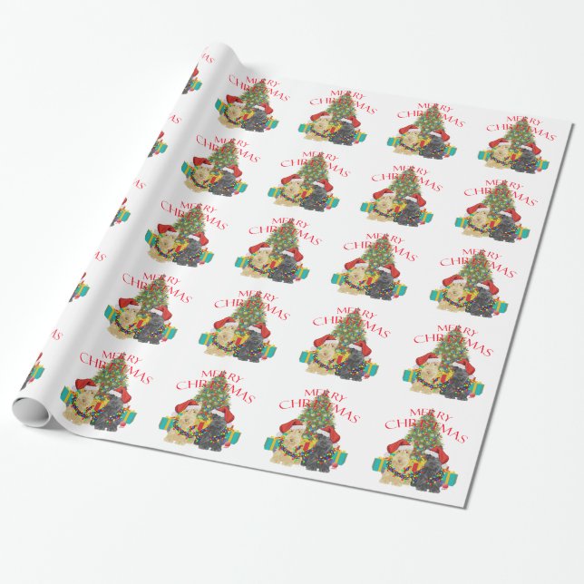 Papel De Regalo Ayudantes de Santa (Desenrollado)
