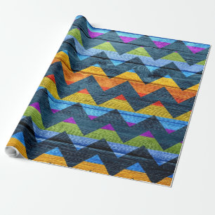 Papel De Regalo Aztec Chevron Wood Resumen Art #6