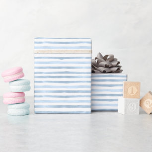 Papel De Regalo Azul acuarela Desnuda Baby Shower y Cumpleaños