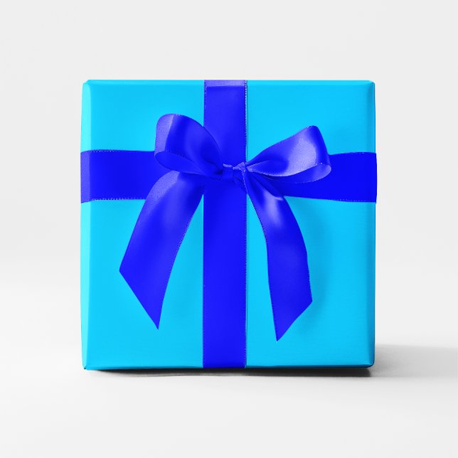 Papel De Regalo Azul acuático sólido (Solid Aqua Blue Wrapping Paper)