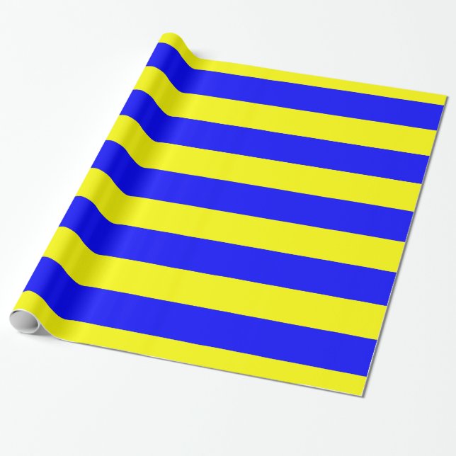 Papel De Regalo Azul amarillo delta (Desenrollado)